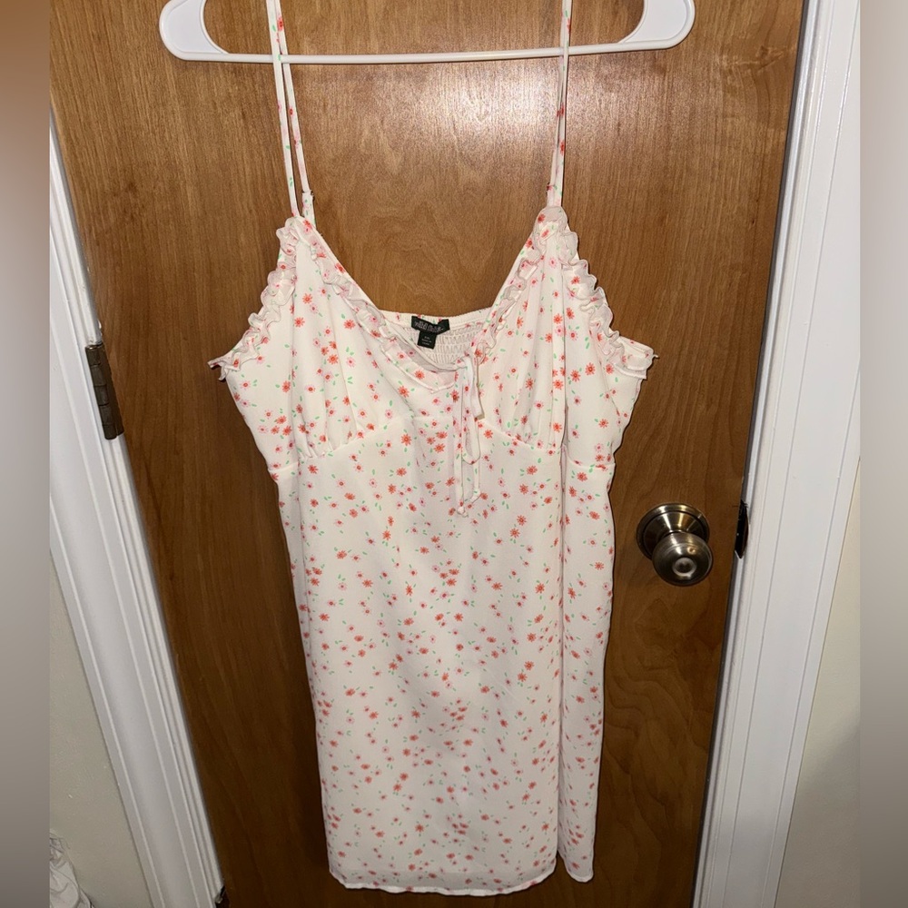 White floral dress